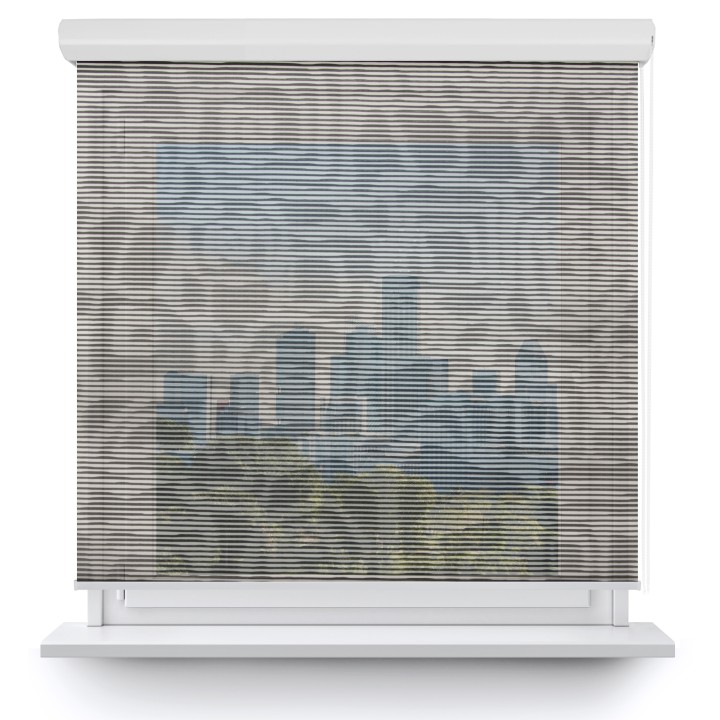 Roleta w kasecie aluminium Gładka Przyciemniająca Borneo Czarna 107