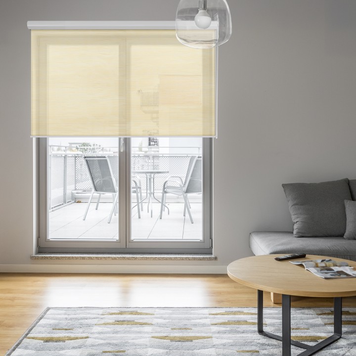 Roleta w kasecie aluminium Gładka Przyciemniająca Borneo Beżowa 102