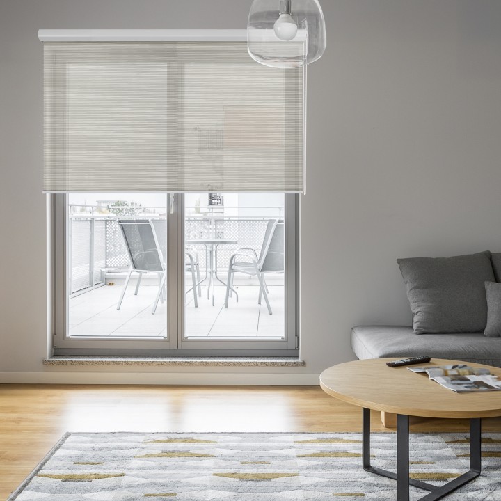 Roleta w kasecie aluminium Gładka Przyciemniająca Borneo Szara 103