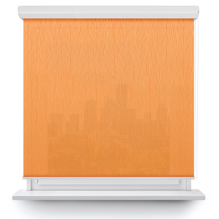 Roleta w kasecie aluminium Gładka Przyciemniająca Bambus Pomarańczowa 327