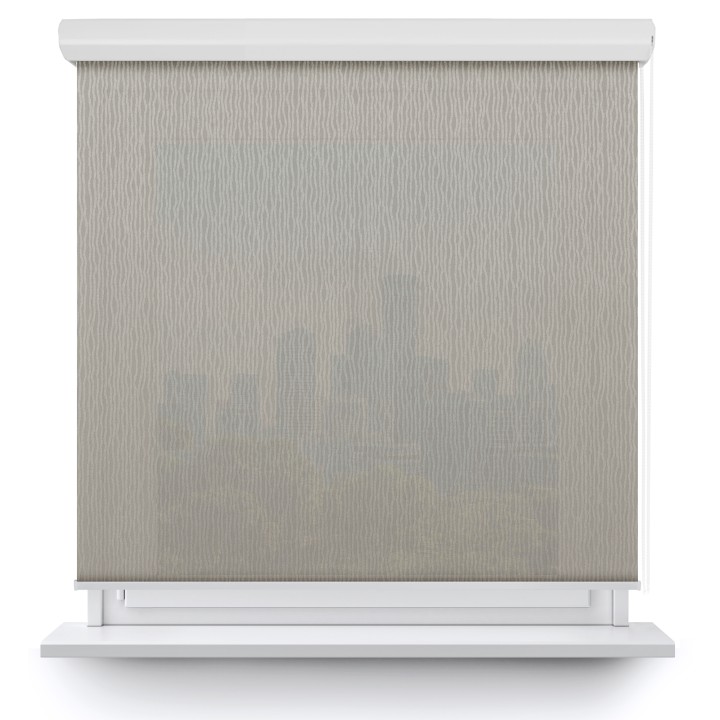 Roleta w kasecie aluminium Gładka Przyciemniająca Bambus Szara 328
