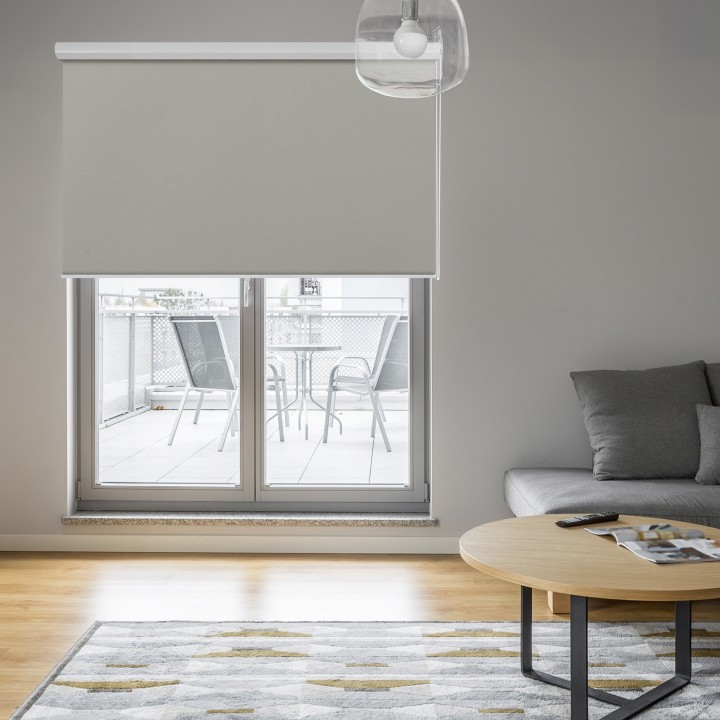 Roleta w kasecie aluminium Gładka Zaciemniająca Termo Zaciemniająca Szara 54