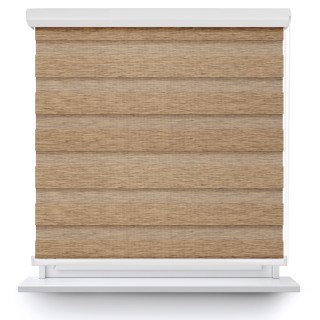 Roleta w kasecie aluminium Dzień Noc Przyciemniająca Bahama II Drewnopodobna Jasnobrązowa 11
