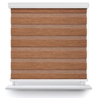 Roleta w kasecie aluminium Dzień Noc Przyciemniająca Bahama II Drewnopodobna Brązowa 15