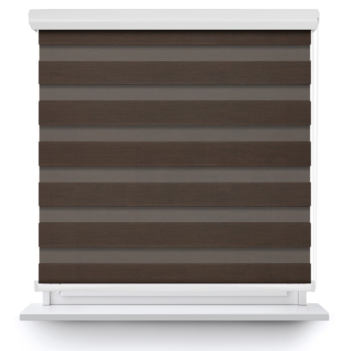 Roleta w kasecie aluminium Dzień Noc Przyciemniająca Bahama II Drewnopodobna Ciemnobrązowa 16