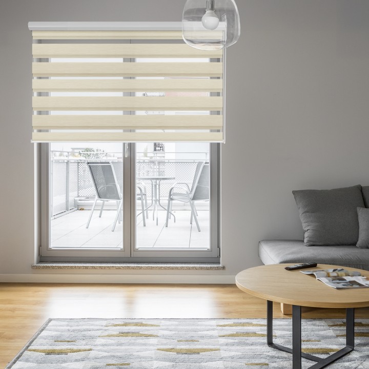 Roleta w kasecie aluminium Dzień Noc Przyciemniająca Bahama II Drewnopodobna Beżowa 13