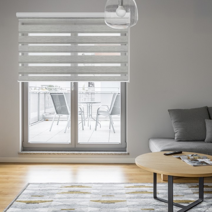 Roleta w kasecie aluminium Dzień Noc Przyciemniająca Bahama II Drewnopodobna Szara 17