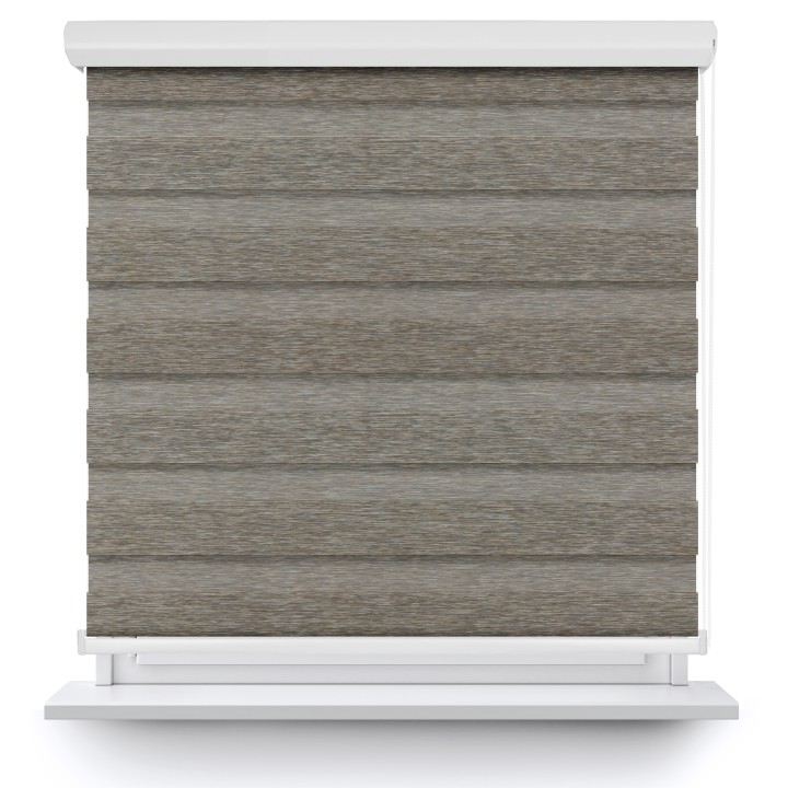 Roleta w kasecie aluminium Dzień Noc Przyciemniająca Bahama XV Brązowa Bh1505