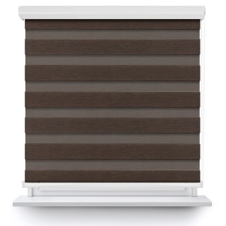 Roleta w kasecie aluminium Dzień Noc Przyciemniająca Bahama XV Brązowa Bh1506