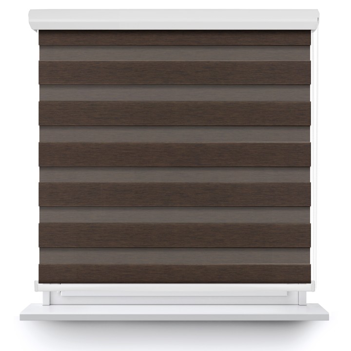 Roleta w kasecie aluminium Dzień Noc Przyciemniająca Bahama XV Brązowa Bh1506