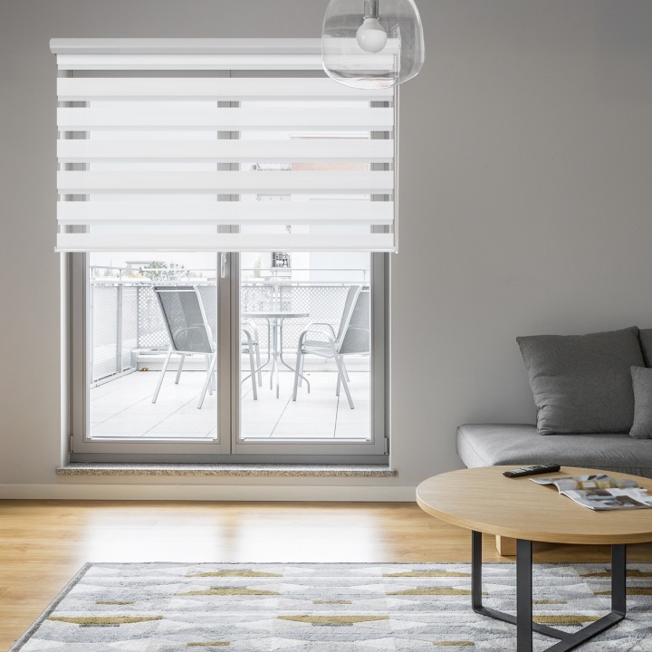 Roleta w kasecie aluminium Dzień Noc Przyciemniająca Bahama XV Biała Bh1500