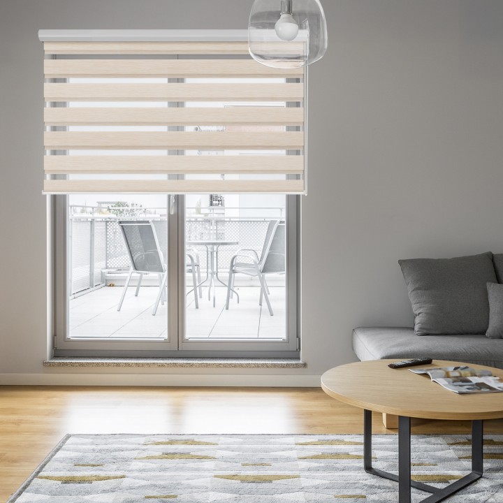 Roleta w kasecie aluminium Dzień Noc Przyciemniająca Bahama XV Beżowa Bh1504