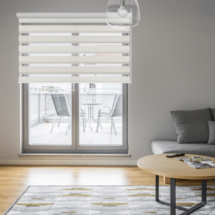 Roleta w kasecie aluminium Dzień Noc Przyciemniająca Bahama XXIII Jasnokremowa Bh2301