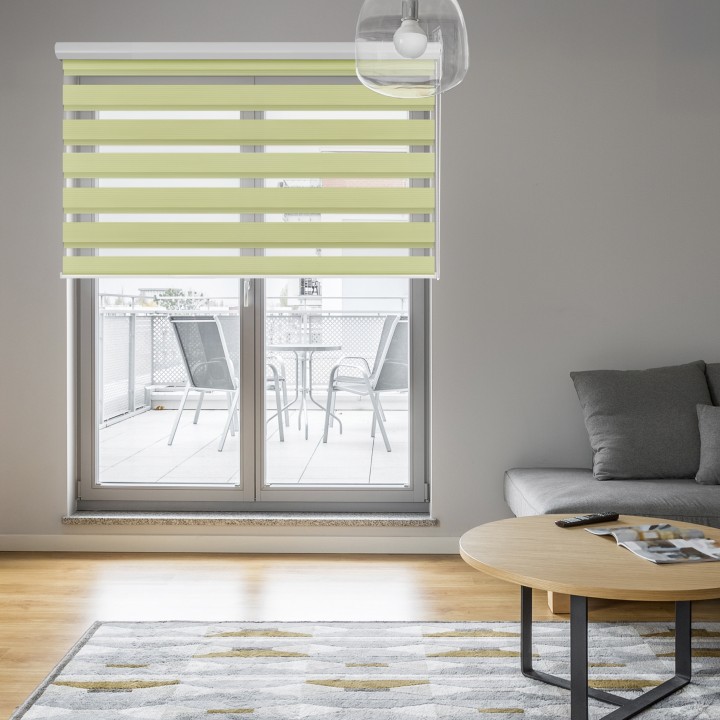 Roleta w kasecie aluminium Dzień Noc Przyciemniająca Bahama XXIII Zielona Bh2306