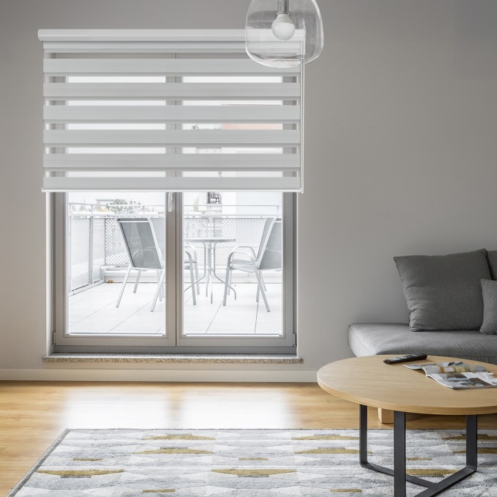 Roleta w kasecie aluminium Dzień Noc Przyciemniająca Bahama XXIII Szara Bh2308