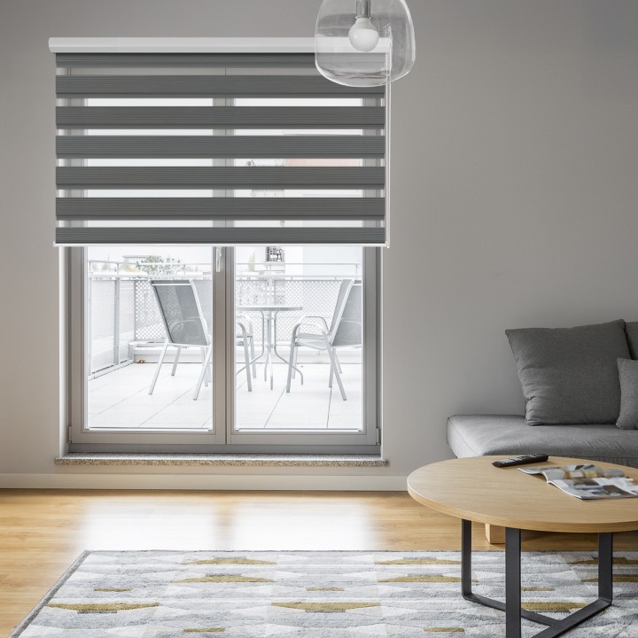 Roleta w kasecie aluminium Dzień Noc Przyciemniająca Bahama XXIII Brązowa Bh2309