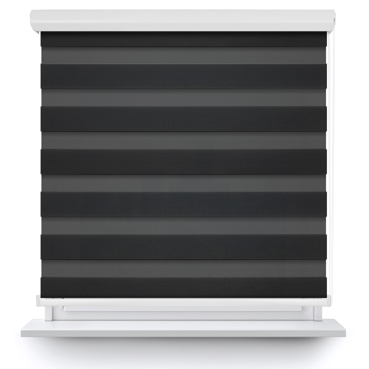 Roleta w kasecie aluminium Dzień Noc Przyciemniająca Chic Czarna 6008