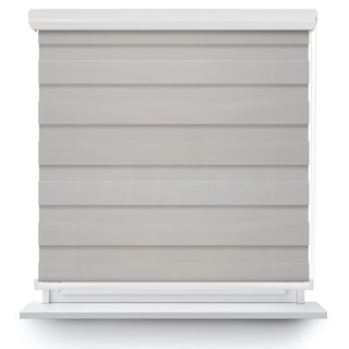 Roleta w kasecie aluminium Dzień Noc Przyciemniająca Chic Jasna Szara 609