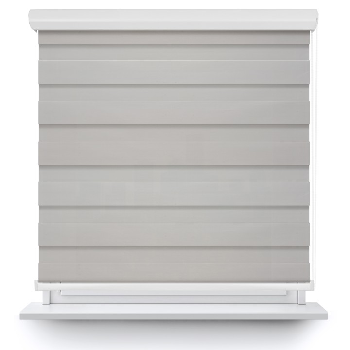 Roleta w kasecie aluminium Dzień Noc Przyciemniająca Chic Jasna Szara 609