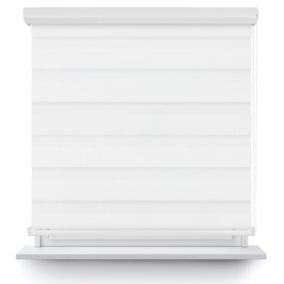 Roleta w kasecie aluminium Dzień Noc Przyciemniająca Classic Biała 1