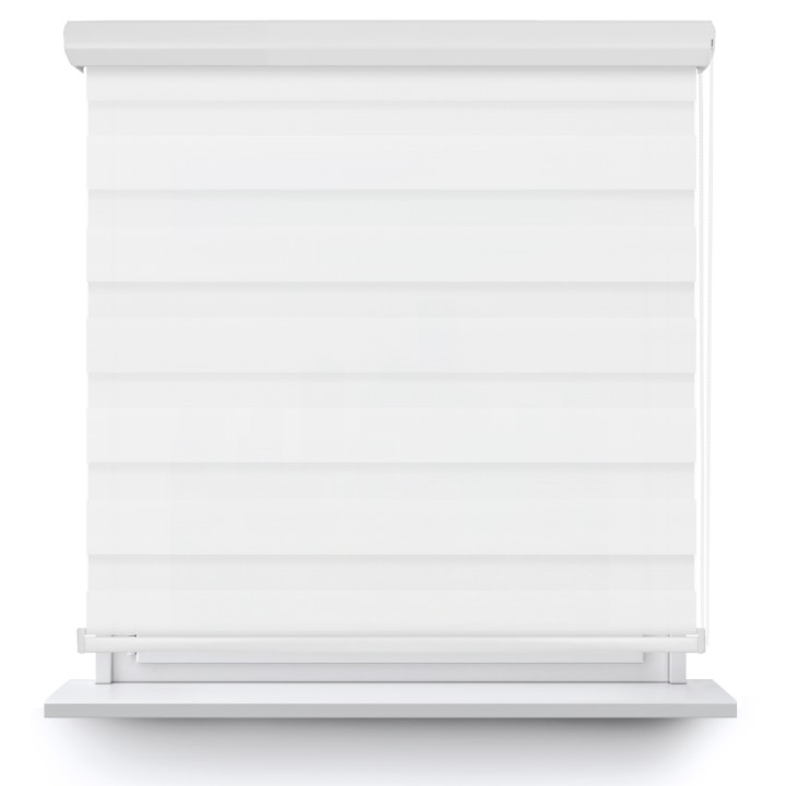 Roleta w kasecie aluminium Dzień Noc Przyciemniająca Classic Biała 1