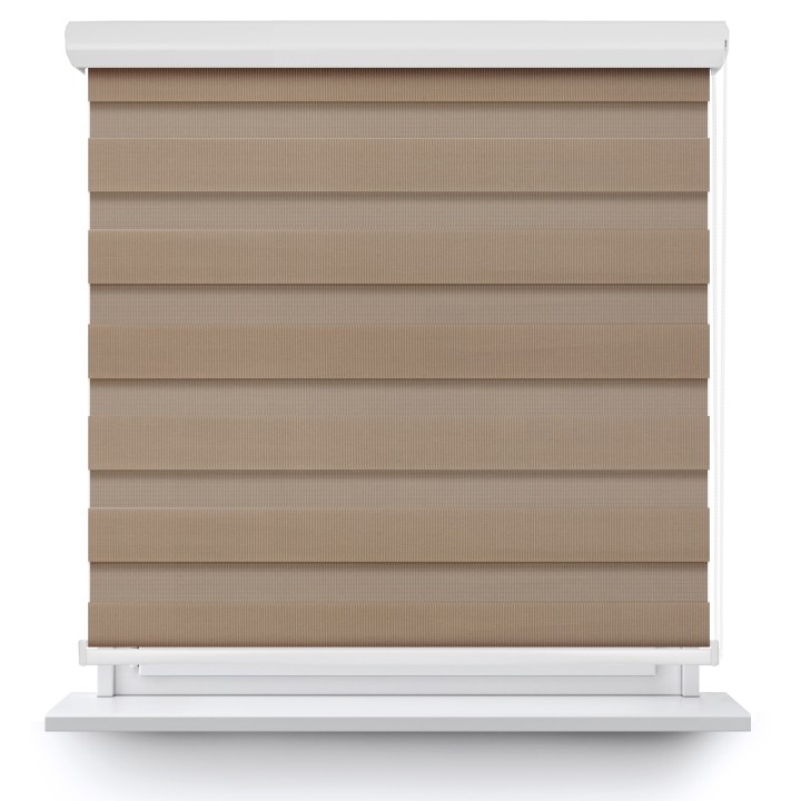 Roleta w kasecie aluminium Dzień Noc Przyciemniająca Classic Ciemnobeżowa 2