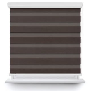 Roleta w kasecie aluminium Dzień Noc Przyciemniająca Classic Ciemnobrązowa 4