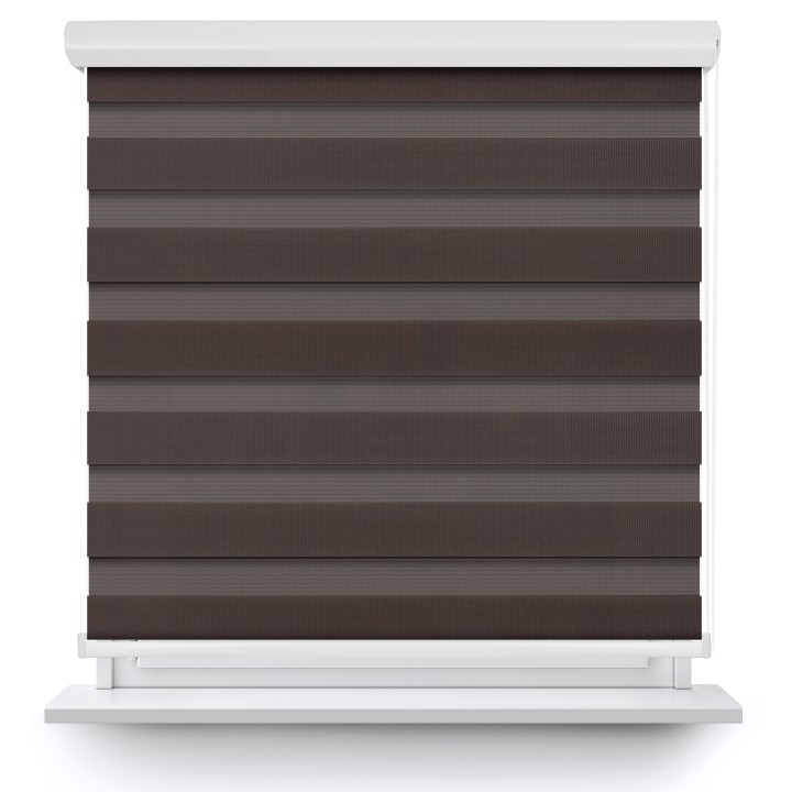 Roleta w kasecie aluminium Dzień Noc Przyciemniająca Classic Ciemnobrązowa 4