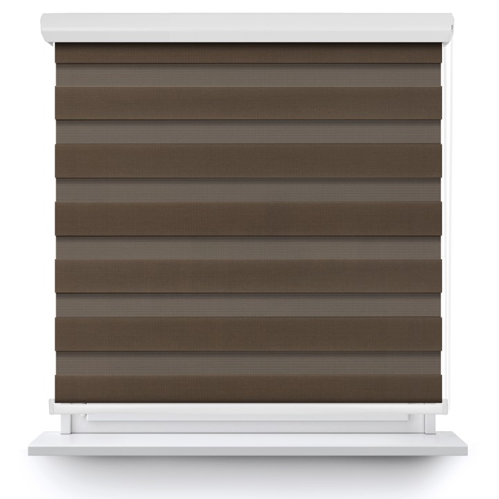 Roleta w kasecie aluminium Dzień Noc Przyciemniająca Classic Brązowa 6