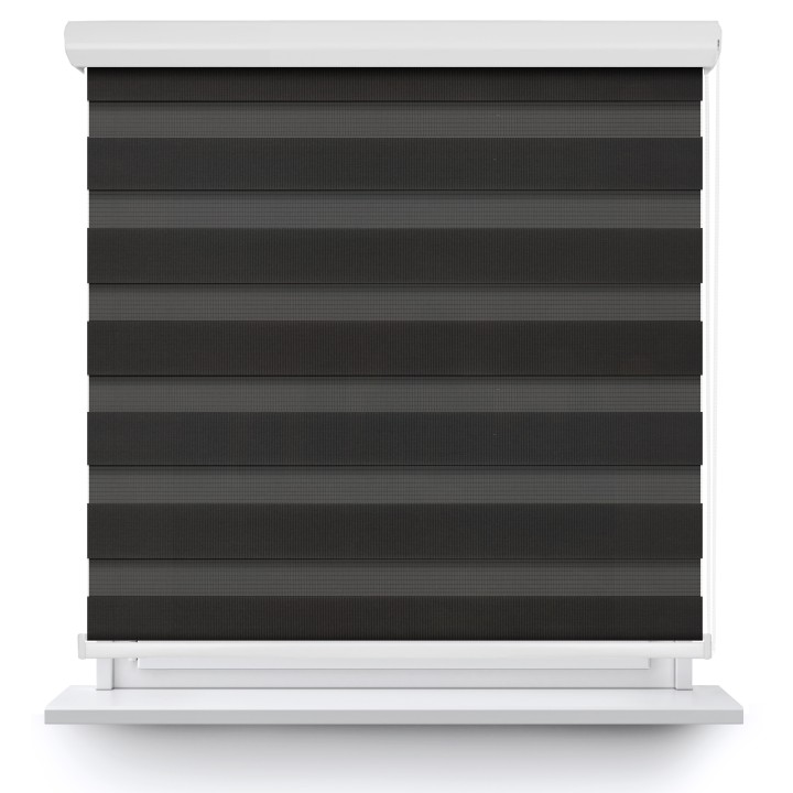 Roleta w kasecie aluminium Dzień Noc Przyciemniająca Classic Czarna 107