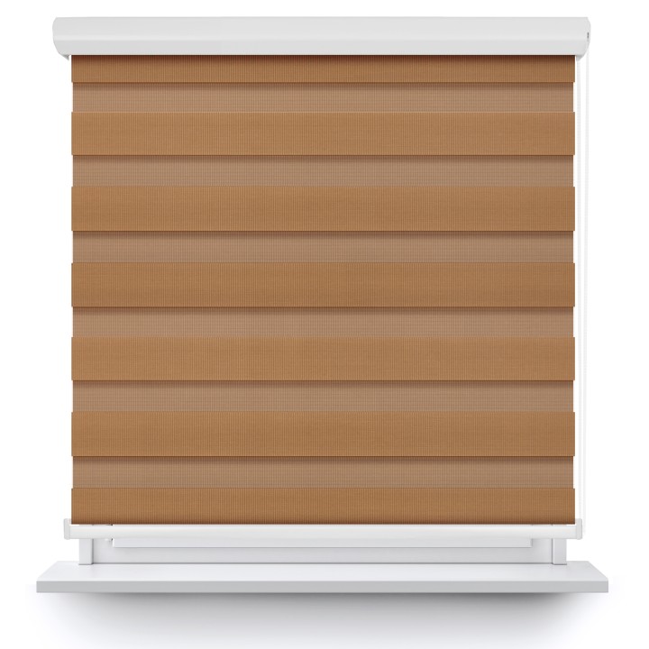 Roleta w kasecie aluminium Dzień Noc Przyciemniająca Classic Jasnobrązowa 1210