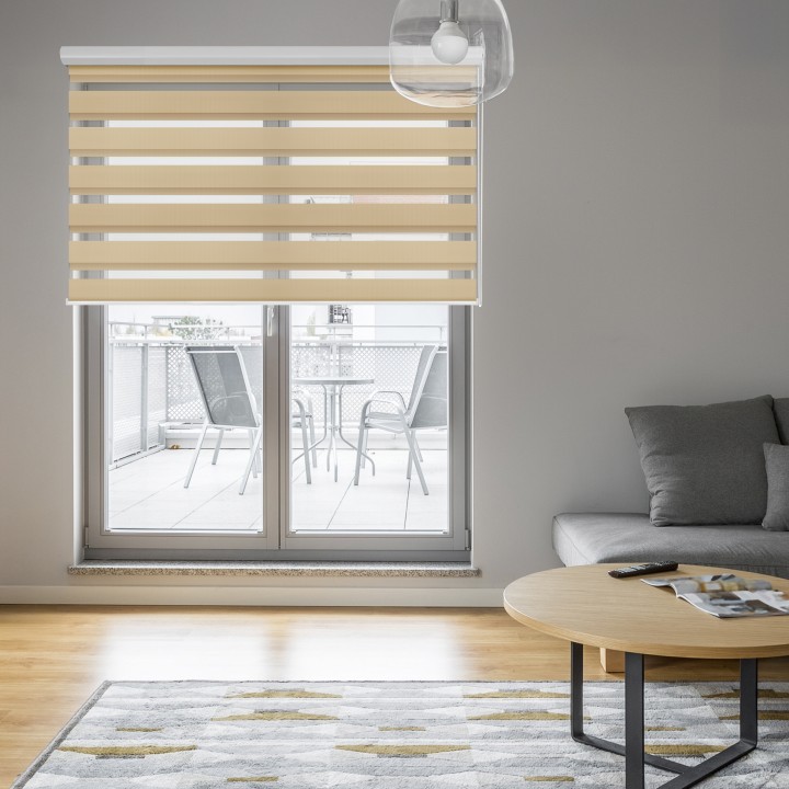 Roleta w kasecie aluminium Dzień Noc Przyciemniająca Classic Beżowa 9