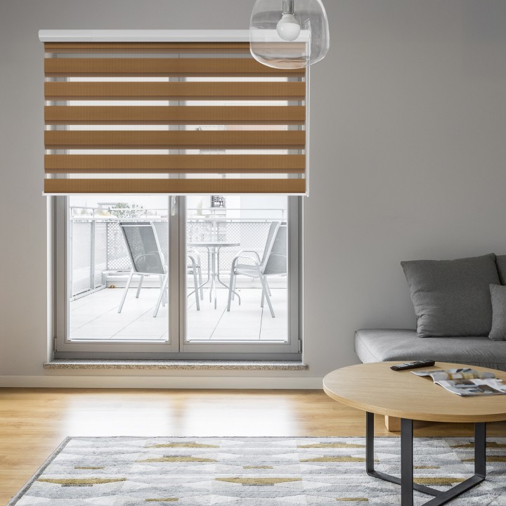 Roleta w kasecie aluminium Dzień Noc Przyciemniająca Classic Beżowa 1211