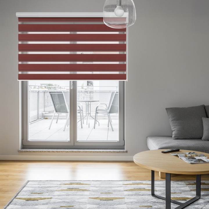 Roleta w kasecie aluminium Dzień Noc Przyciemniająca Classic Brązowa 1217