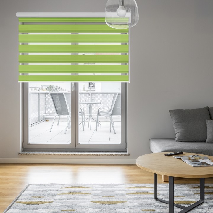 Roleta w kasecie aluminium Dzień Noc Przyciemniająca Classic Zielona Ag312