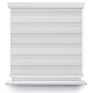 Roleta w kasecie aluminium Dzień Noc Przyciemniająca Essential Biała 1701