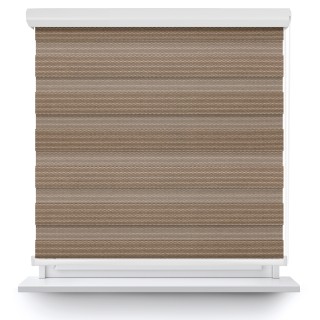 Roleta w kasecie aluminium Dzień Noc Przyciemniająca Essential Brązowa 1704