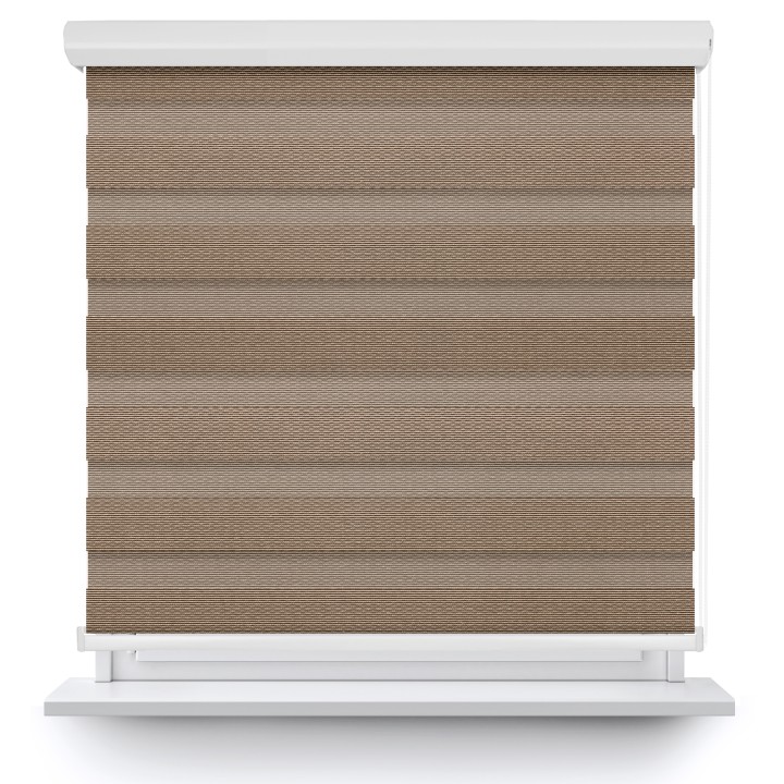 Roleta w kasecie aluminium Dzień Noc Przyciemniająca Essential Brązowa 1704