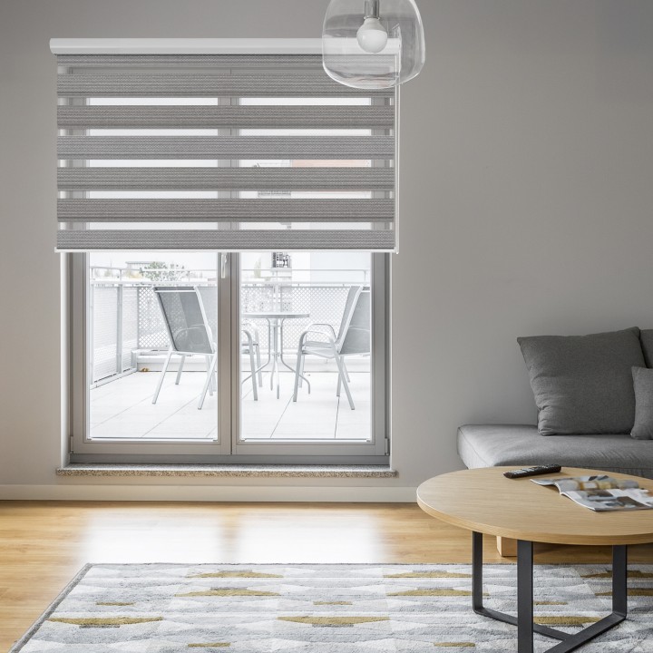 Roleta w kasecie aluminium Dzień Noc Przyciemniająca Essential Czarna 1707