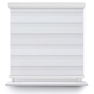 Roleta w kasecie aluminium Dzień Noc Przyciemniająca Forest Biała 9201