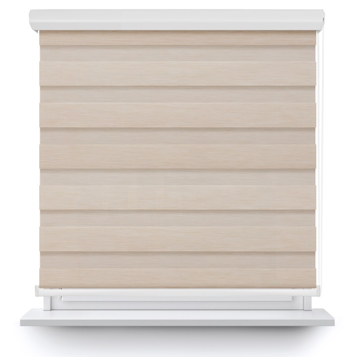 Roleta w kasecie aluminium Dzień Noc Przyciemniająca Forest Kremowa 9203