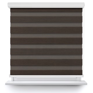 Roleta w kasecie aluminium Dzień Noc Przyciemniająca Forest Ciemnobrązowa 9209