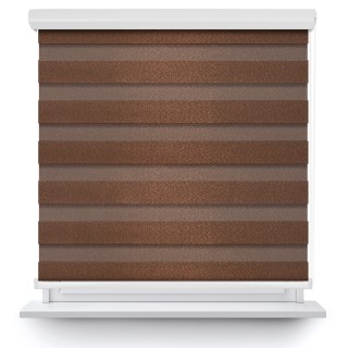 Roleta w kasecie aluminium Dzień Noc Przyciemniająca Glossy Elegance Miedziana 15398