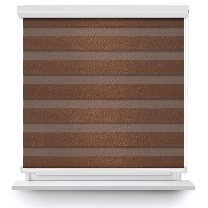 Roleta w kasecie aluminium Dzień Noc Przyciemniająca Glossy Elegance Miedziana 15398