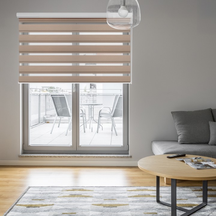 Roleta w kasecie aluminium Dzień Noc Przyciemniająca Glossy Elegance Ciemnoszara 15988