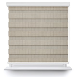 Roleta w kasecie aluminium Dzień Noc Przyciemniająca Organza Beżowa 2