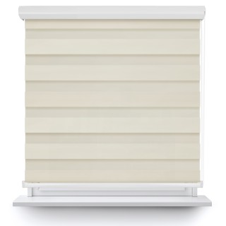 Roleta w kasecie aluminium Dzień Noc Przyciemniająca Romance Kremowa 1023