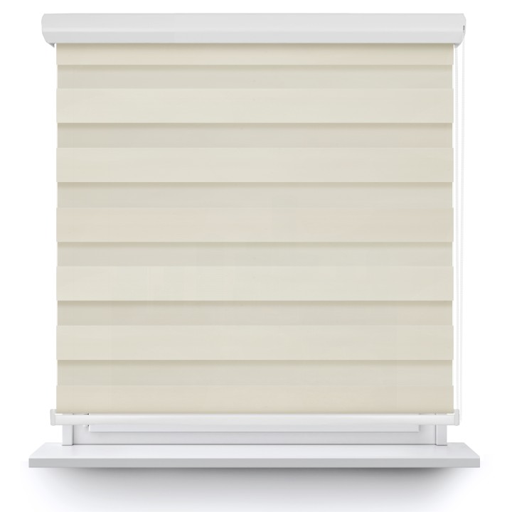 Roleta w kasecie aluminium Dzień Noc Przyciemniająca Romance Kremowa 1023