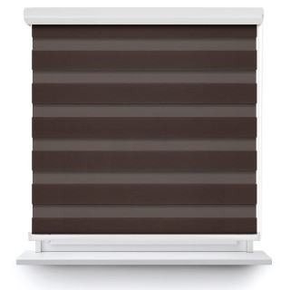 Roleta w kasecie aluminium Dzień Noc Przyciemniająca Spotlight Ciemnobrązowa 2027