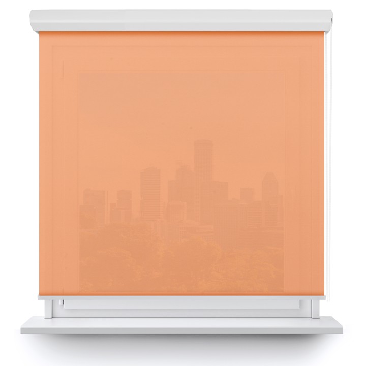 Roleta w kasecie aluminium Gładka Przyciemniająca Gładka Jasnopomarańczowa 523